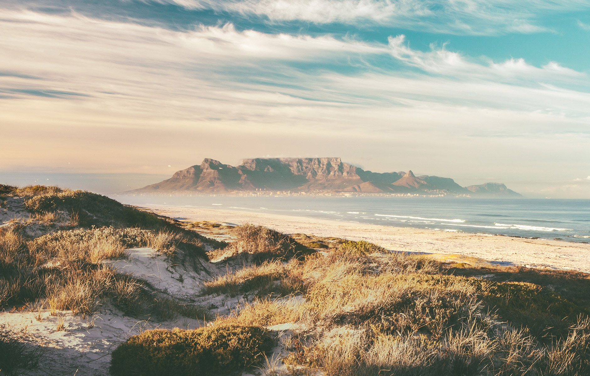Blick auf den Tafelberg in Südafrika
