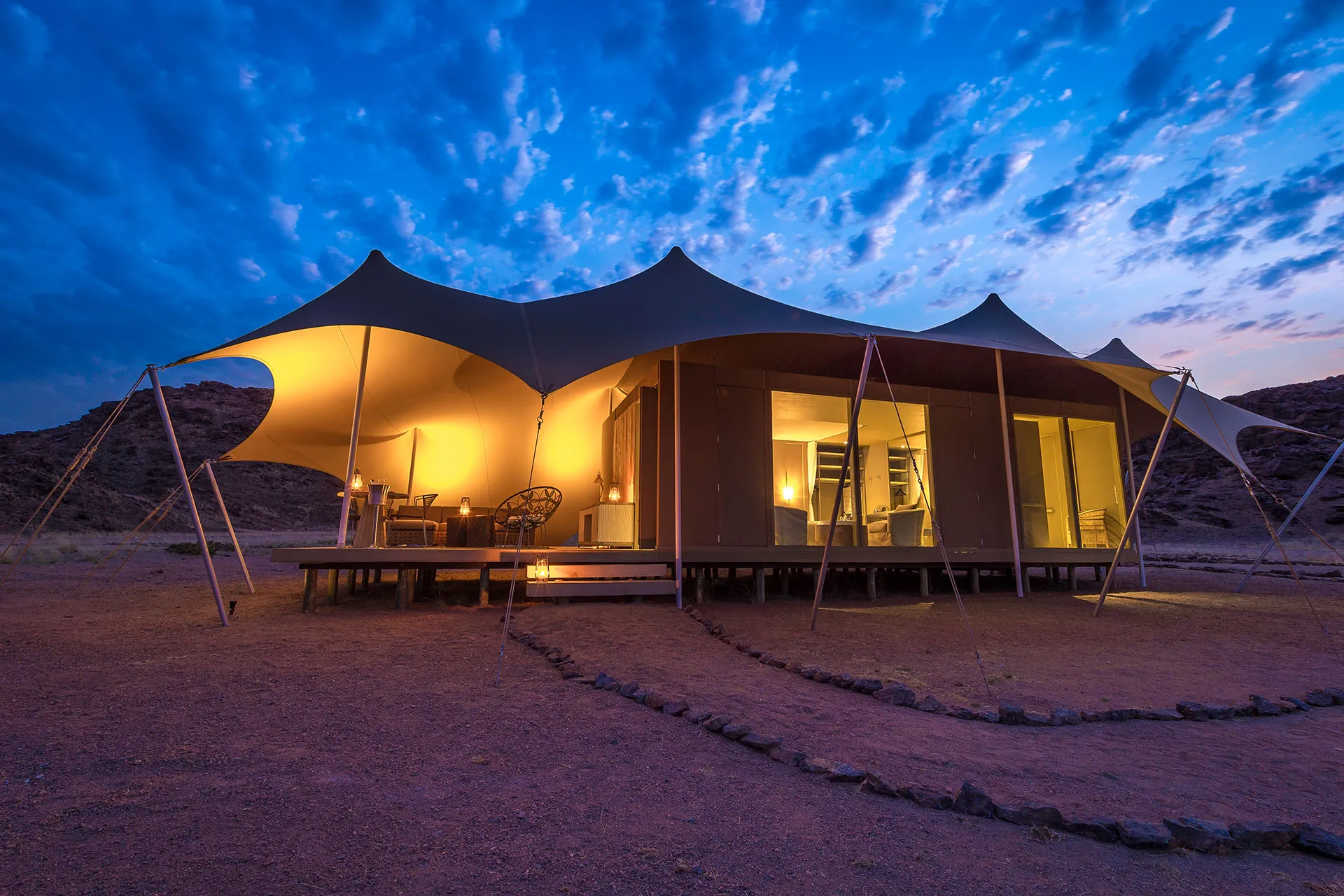 Luxuriöses Zelt Chalet in der Wüste