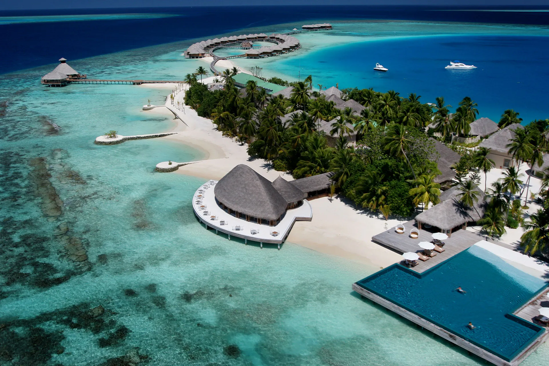 Maledivische Resort Insel im Indischen Ozean
