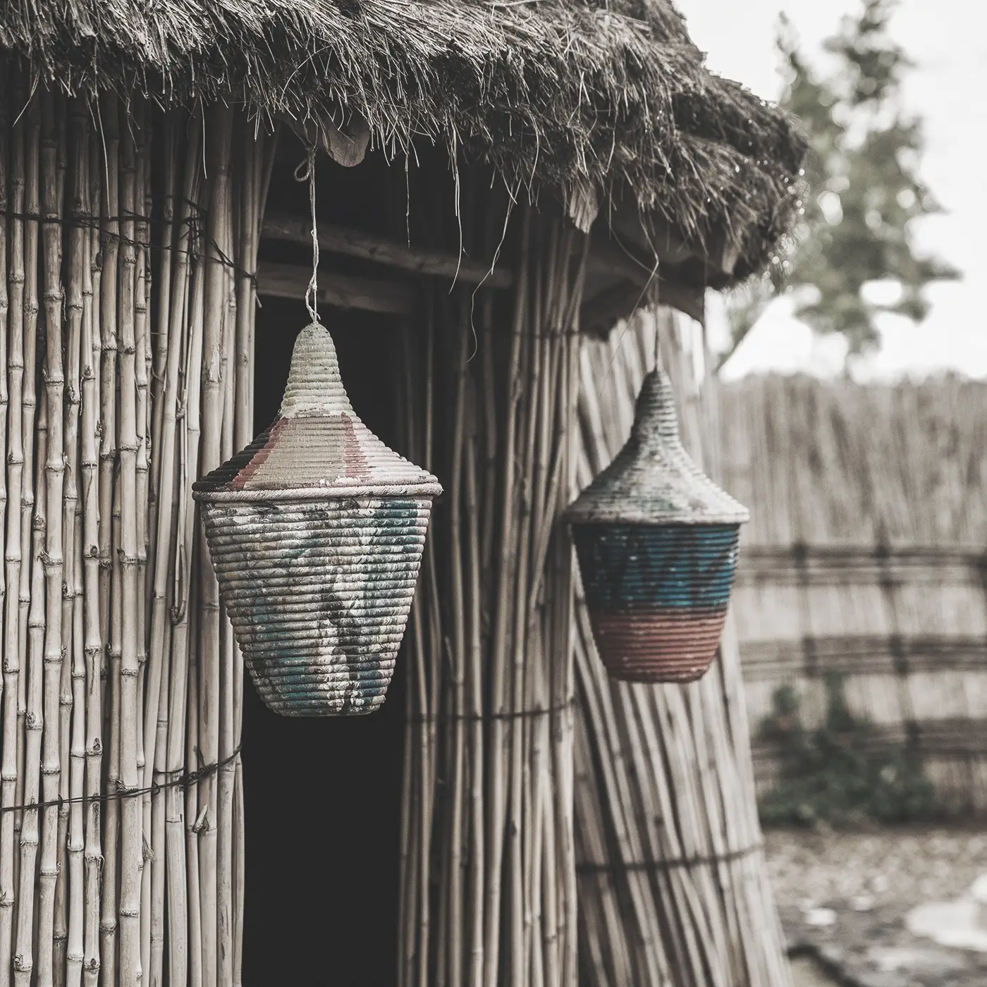 Bambushütte mit Strohdach des One&Only Nyungwe House