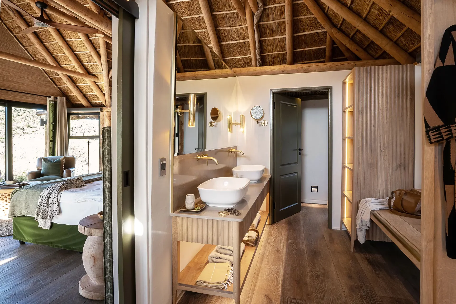 Badezimmer einer afrikanischen Lodge