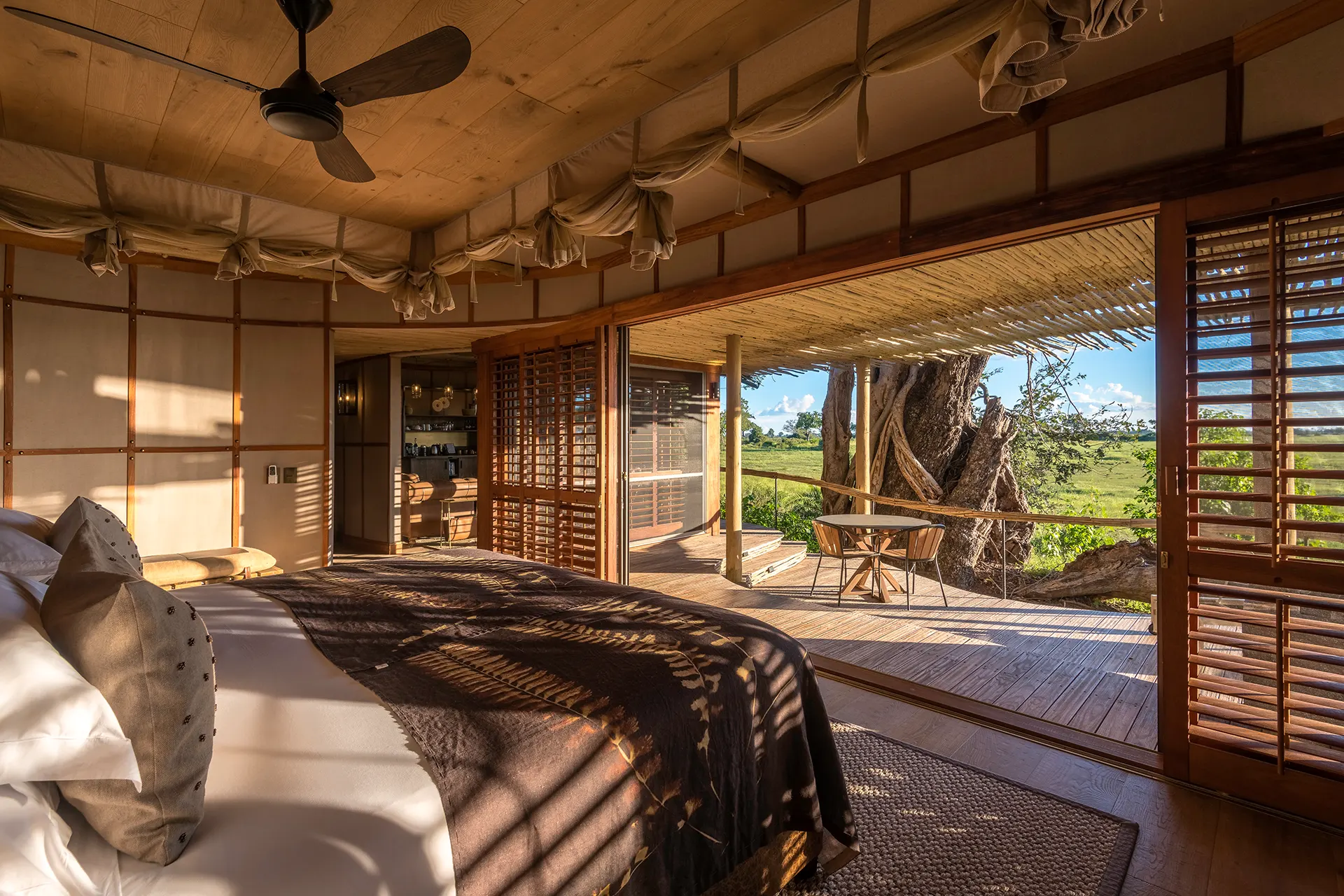 Ausblick einer Luxussuite in Botswana